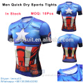 New arrival men quick dry sports tights O-neck short sleeves outdoors fitness men gym compression t shirt